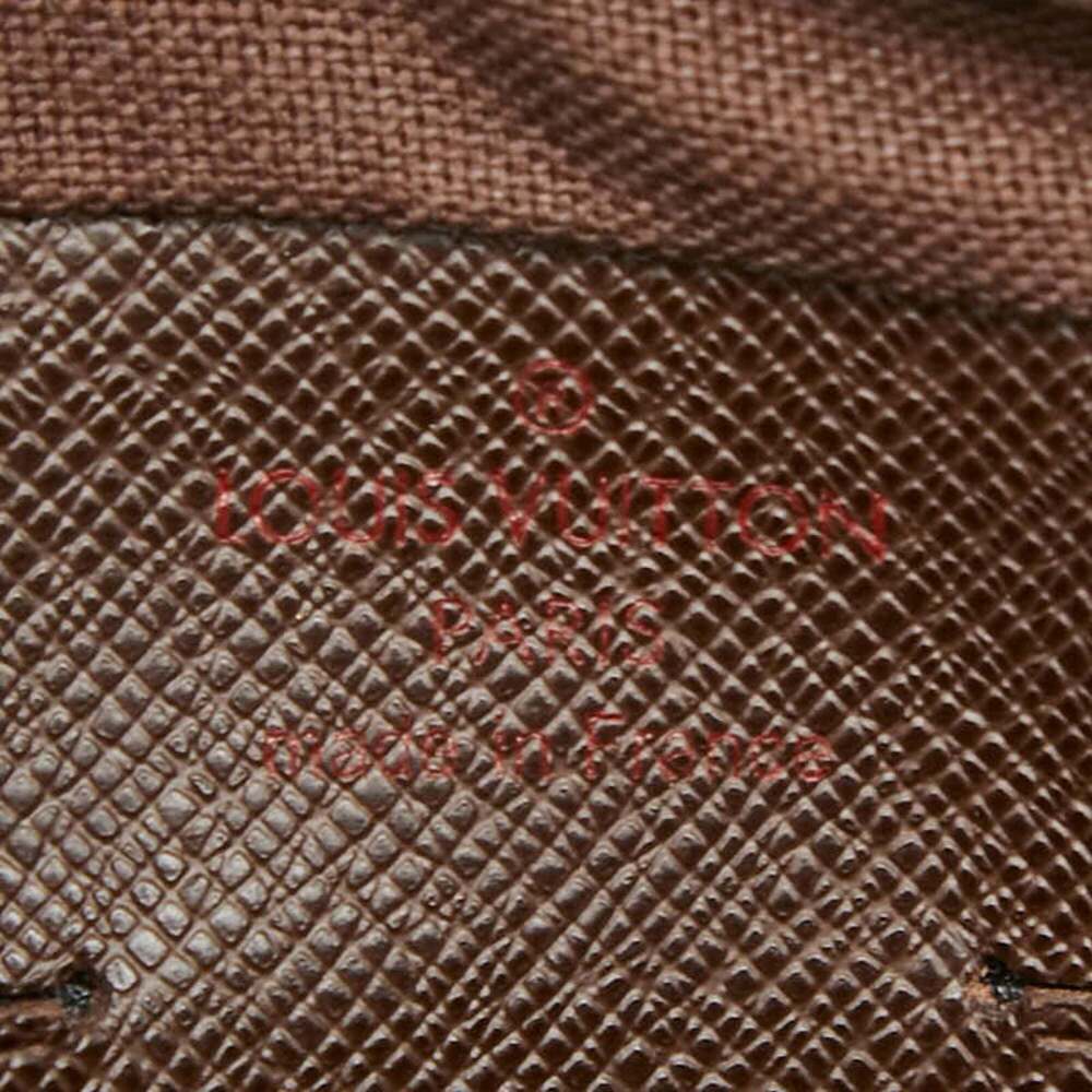 LOUIS VUITTON Authentic Brown Damier Leather Pochette Clutch Bag - Picture 10 of 11